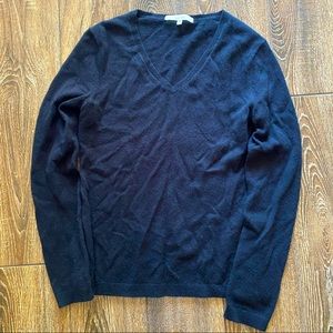 Lark & Ro slim fit v- neck cashmere sweater